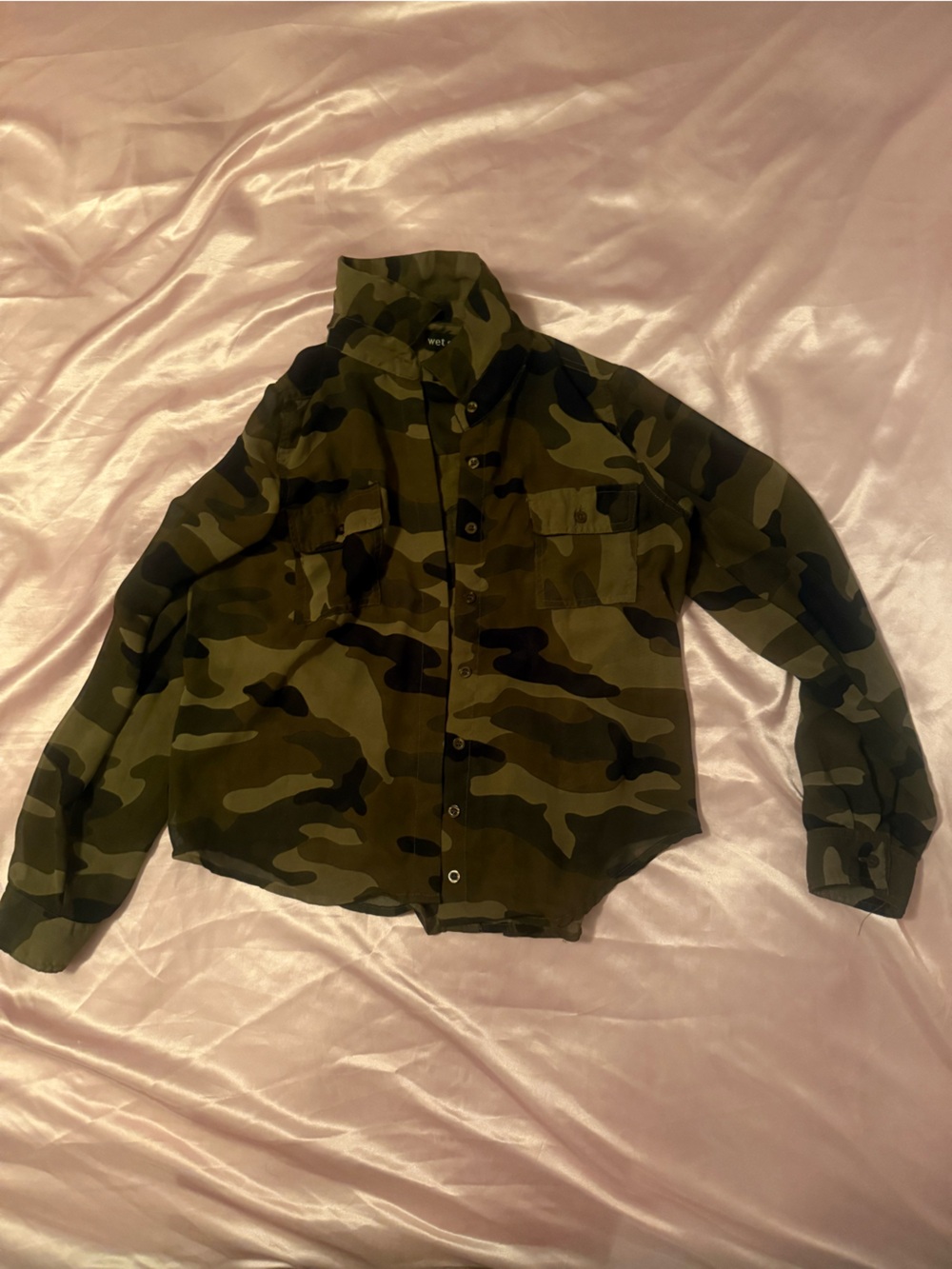 Wet Seal Camo Button Up Top